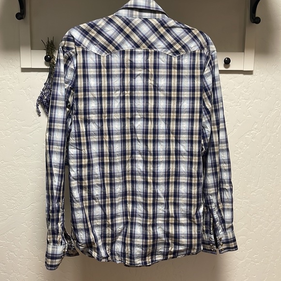 Wrangler long sleeve snap collared shirt WPL 6428 - Picture 4 of 7